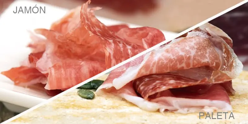 Diferencias entre jamón y paleta ibérica